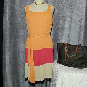 Last Chance - Dana Buchman pleated shift dress 8 A359